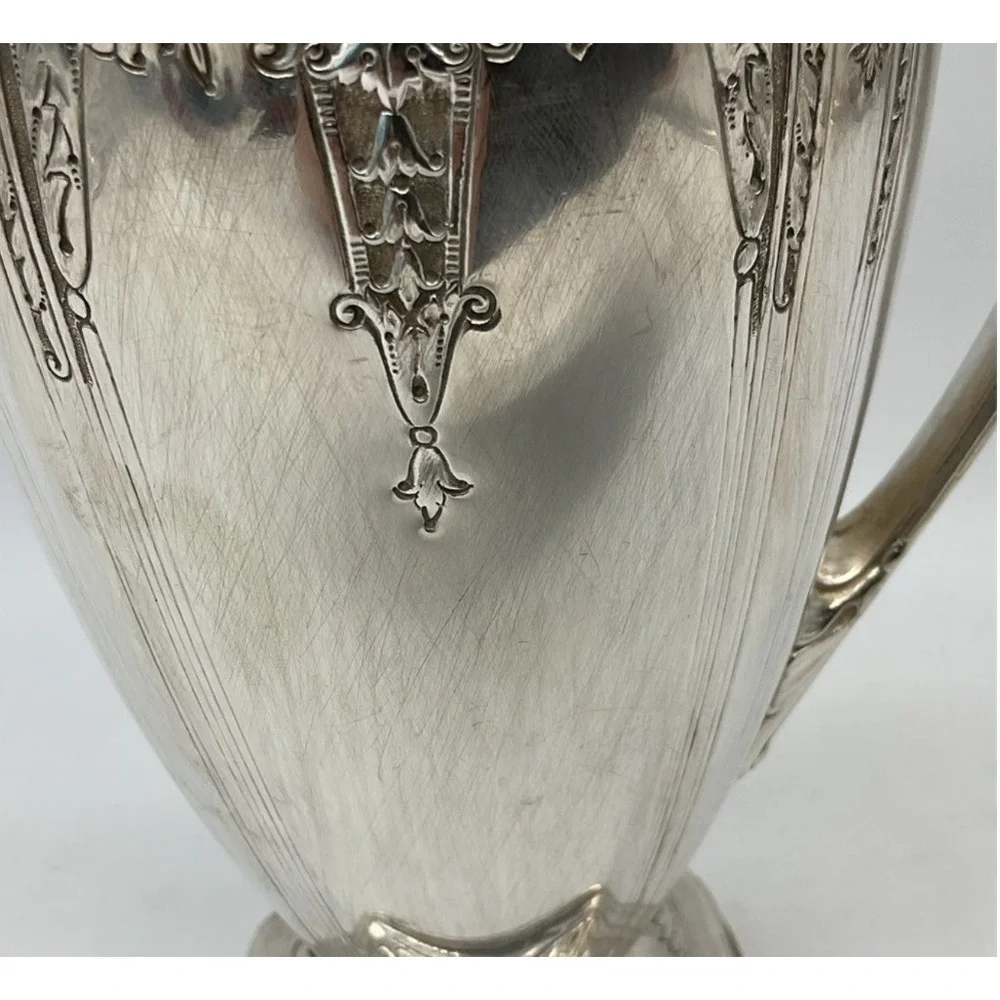 Cocktail Set Derby Silver Co Art Deco Repousse Silverplate 8pc